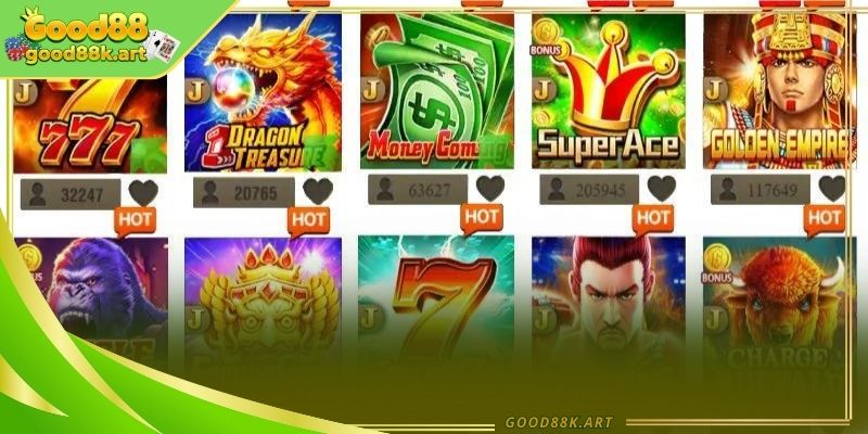 Giao diện slot JILI Slots sắc nét và nhịp quay ổn định
