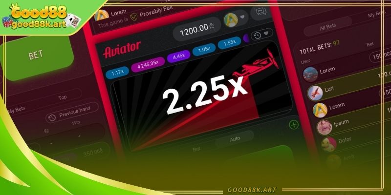 Màn hình theo dõi hệ số trong SPRIBE (Aviator)