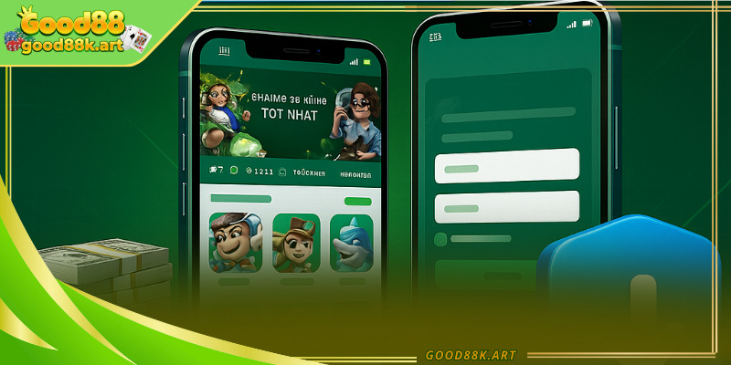 Giao diện ứng dụng Good88 đơn giản và mượt mà